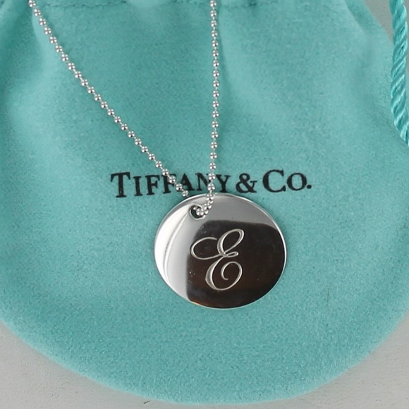 letter e necklace tiffany